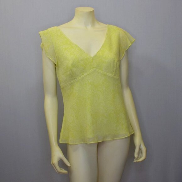 ANN TAYLOR V NECK 100% silk‎ TOP SZ 10 - Picture 1 of 4